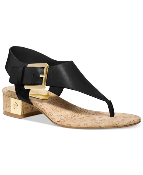 michael kors sandals for women shiny|Michael Kors women's black sandals.